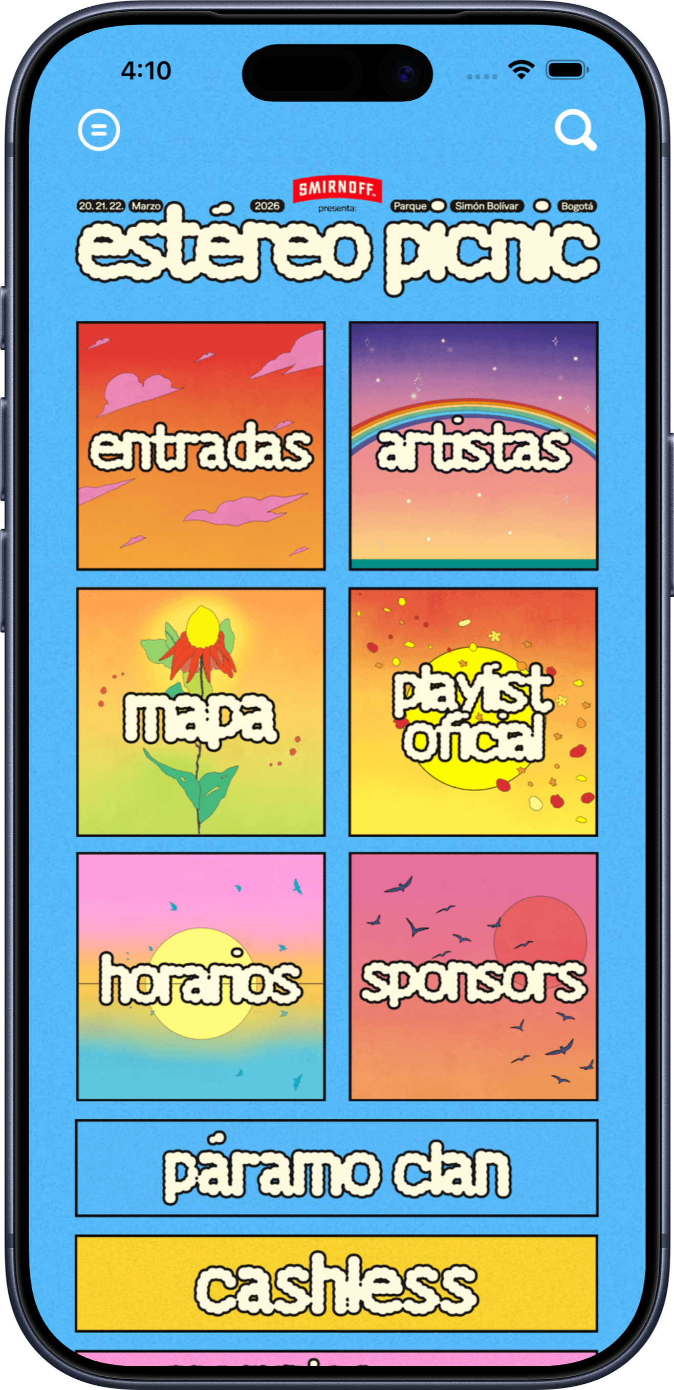 Festival Estéreo Picnic app screenshot