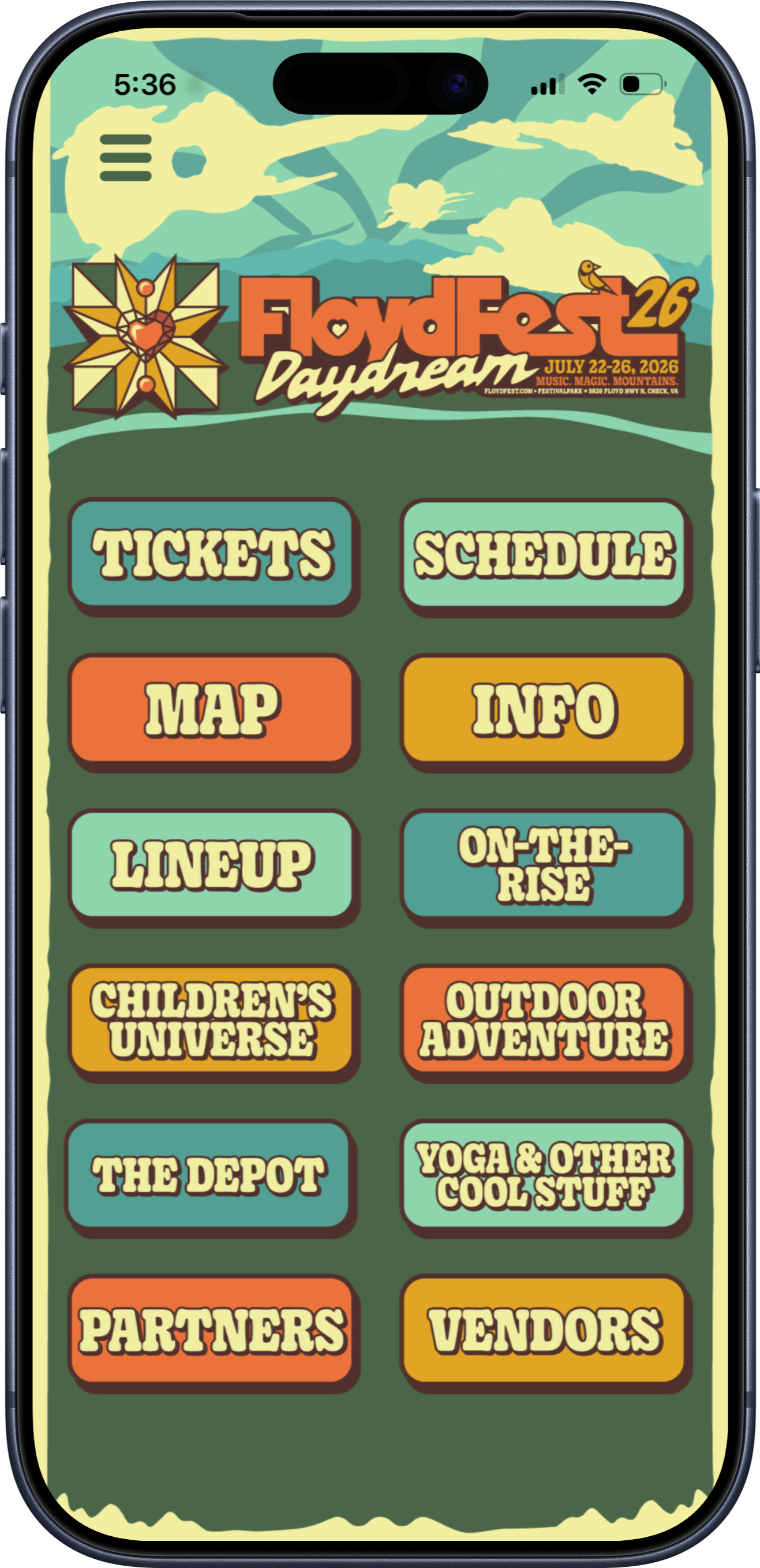 FloydFest app screenshot
