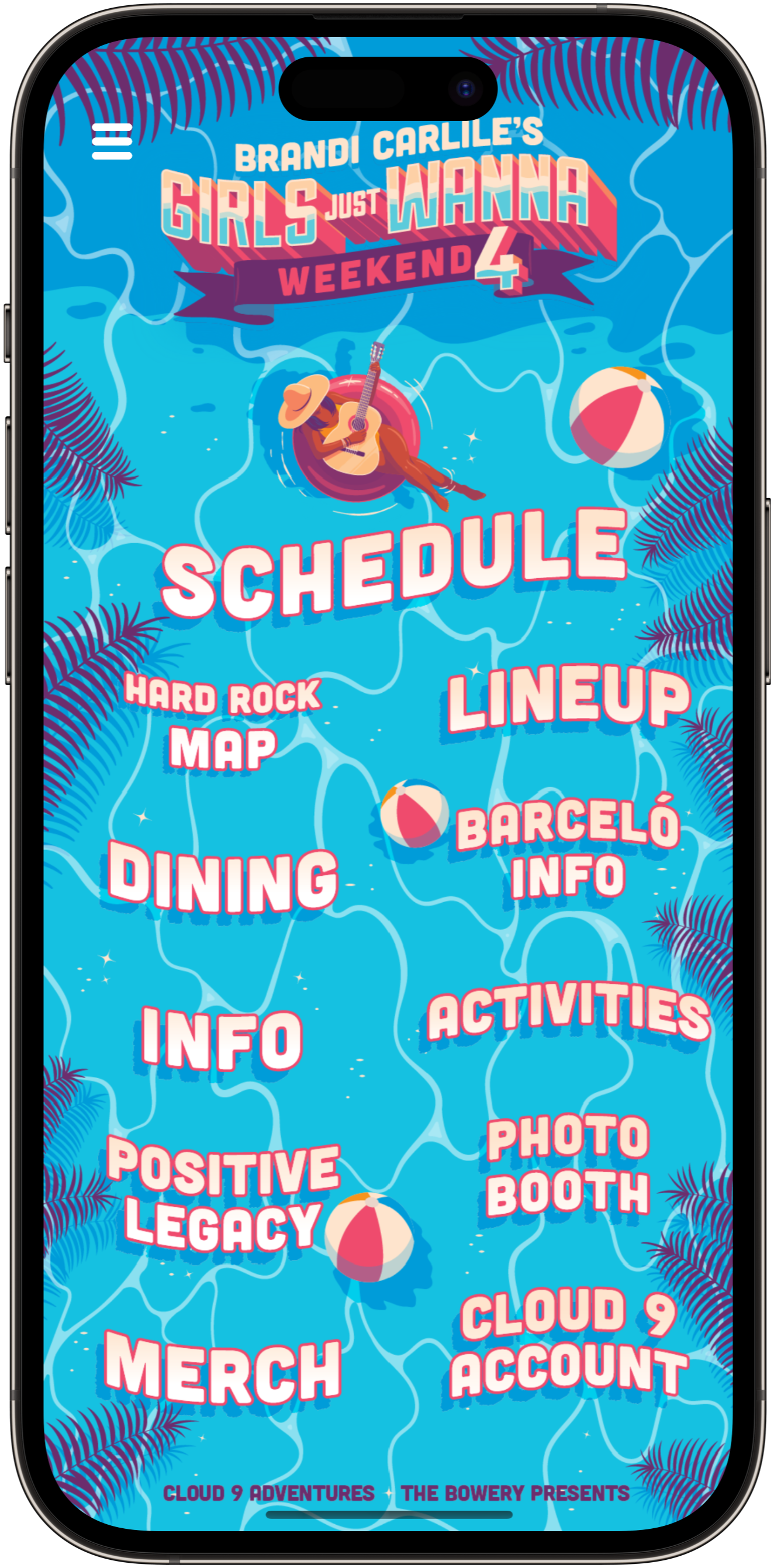Finished Girls Just Wanna Weekend app home screen