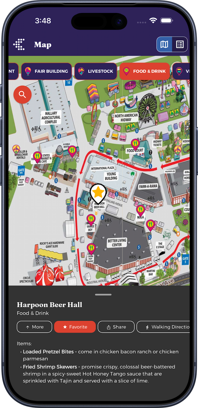 Overlay Map with Favoriting